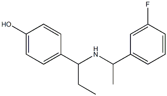 4-(1-{[1-(3-fluorophenyl)ethyl]amino}propyl)phenol Struktur