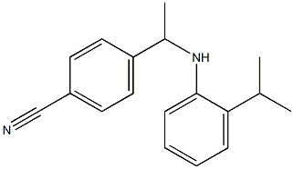 4-(1-{[2-(propan-2-yl)phenyl]amino}ethyl)benzonitrile Struktur