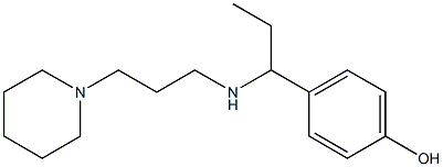 4-(1-{[3-(piperidin-1-yl)propyl]amino}propyl)phenol Struktur