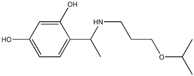 4-(1-{[3-(propan-2-yloxy)propyl]amino}ethyl)benzene-1,3-diol Struktur