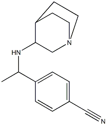 4-(1-{1-azabicyclo[2.2.2]octan-3-ylamino}ethyl)benzonitrile Struktur