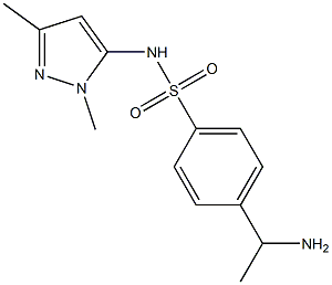 4-(1-aminoethyl)-N-(1,3-dimethyl-1H-pyrazol-5-yl)benzene-1-sulfonamide Structure