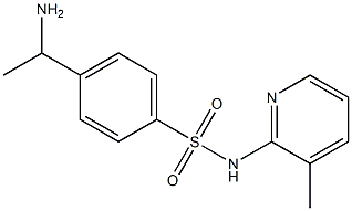 4-(1-aminoethyl)-N-(3-methylpyridin-2-yl)benzene-1-sulfonamide Struktur