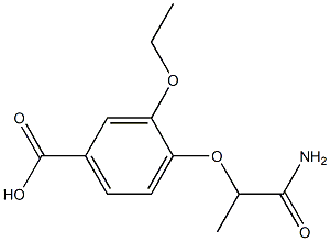 4-(1-carbamoylethoxy)-3-ethoxybenzoic acid Struktur