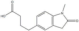 4-(1-methyl-2-oxo-2,3-dihydro-1H-indol-5-yl)butanoic acid Struktur