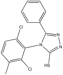 4-(2,6-dichloro-3-methylphenyl)-5-phenyl-4H-1,2,4-triazole-3-thiol Struktur