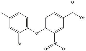 4-(2-bromo-4-methylphenoxy)-3-nitrobenzoic acid Struktur