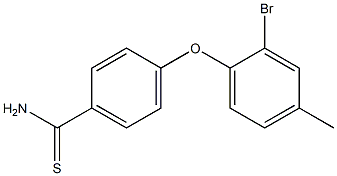 4-(2-bromo-4-methylphenoxy)benzene-1-carbothioamide Struktur