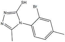 4-(2-bromo-4-methylphenyl)-5-methyl-4H-1,2,4-triazole-3-thiol Struktur