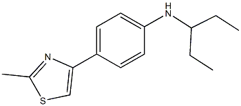 4-(2-methyl-1,3-thiazol-4-yl)-N-(pentan-3-yl)aniline Struktur