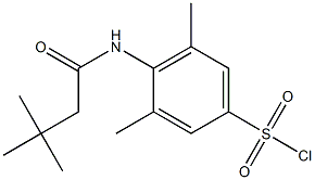 4-(3,3-dimethylbutanamido)-3,5-dimethylbenzene-1-sulfonyl chloride Struktur