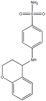 4-(3,4-dihydro-2H-1-benzopyran-4-ylamino)benzene-1-sulfonamide Struktur