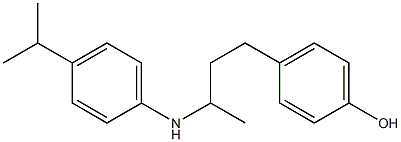 4-(3-{[4-(propan-2-yl)phenyl]amino}butyl)phenol Struktur