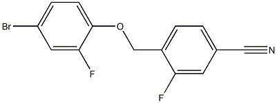 4-(4-bromo-2-fluorophenoxymethyl)-3-fluorobenzonitrile Struktur