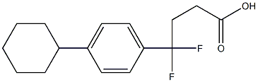 4-(4-cyclohexylphenyl)-4,4-difluorobutanoic acid Struktur