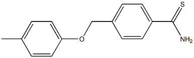 4-(4-methylphenoxymethyl)benzene-1-carbothioamide Struktur