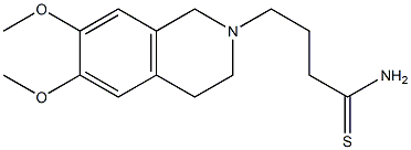 4-(6,7-dimethoxy-3,4-dihydroisoquinolin-2(1H)-yl)butanethioamide Struktur