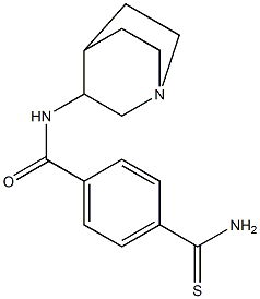 4-(aminocarbonothioyl)-N-1-azabicyclo[2.2.2]oct-3-ylbenzamide Struktur