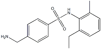 4-(aminomethyl)-N-(2-ethyl-6-methylphenyl)benzene-1-sulfonamide Struktur