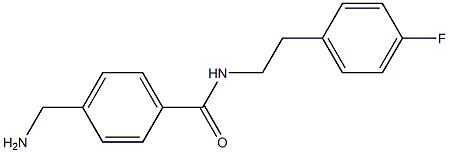 4-(aminomethyl)-N-[2-(4-fluorophenyl)ethyl]benzamide Struktur