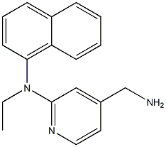 4-(aminomethyl)-N-ethyl-N-(naphthalen-1-yl)pyridin-2-amine Struktur