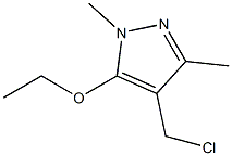 4-(chloromethyl)-5-ethoxy-1,3-dimethyl-1H-pyrazole Struktur