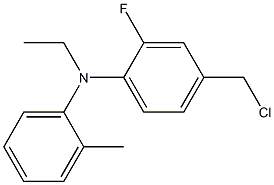 4-(chloromethyl)-N-ethyl-2-fluoro-N-(2-methylphenyl)aniline Struktur