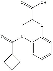 4-(cyclobutylcarbonyl)-3,4-dihydro-2H-1,4-benzoxazine-2-carboxylic acid Struktur