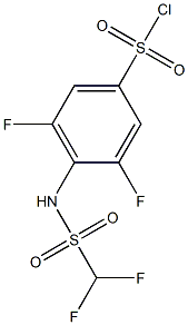 4-(difluoromethanesulfonamido)-3,5-difluorobenzene-1-sulfonyl chloride Struktur