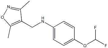 4-(difluoromethoxy)-N-[(3,5-dimethyl-1,2-oxazol-4-yl)methyl]aniline Struktur