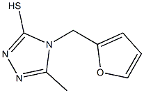 4-(furan-2-ylmethyl)-5-methyl-4H-1,2,4-triazole-3-thiol Struktur