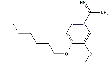 4-(heptyloxy)-3-methoxybenzene-1-carboximidamide Struktur