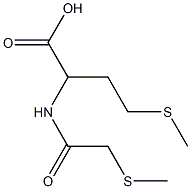 4-(methylsulfanyl)-2-[2-(methylsulfanyl)acetamido]butanoic acid Struktur