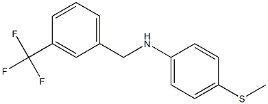 4-(methylsulfanyl)-N-{[3-(trifluoromethyl)phenyl]methyl}aniline Struktur