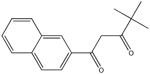 4,4-dimethyl-1-(naphthalen-2-yl)pentane-1,3-dione Struktur