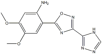 4,5-dimethoxy-2-[3-(4H-1,2,4-triazol-3-yl)-1,2,4-oxadiazol-5-yl]aniline Struktur