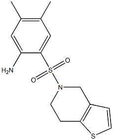 4,5-dimethyl-2-{4H,5H,6H,7H-thieno[3,2-c]pyridine-5-sulfonyl}aniline Struktur