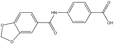 4-[(1,3-benzodioxol-5-ylcarbonyl)amino]benzoic acid Struktur