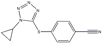 4-[(1-cyclopropyl-1H-1,2,3,4-tetrazol-5-yl)sulfanyl]benzonitrile Struktur