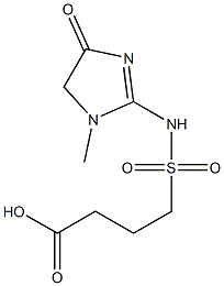 4-[(1-methyl-4-oxo-4,5-dihydro-1H-imidazol-2-yl)sulfamoyl]butanoic acid Struktur