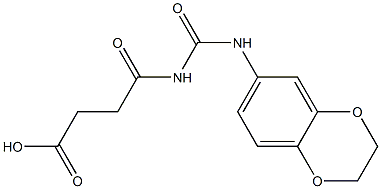 4-[(2,3-dihydro-1,4-benzodioxin-6-ylcarbamoyl)amino]-4-oxobutanoic acid Struktur