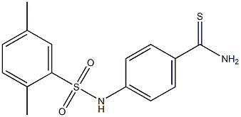 4-[(2,5-dimethylbenzene)sulfonamido]benzene-1-carbothioamide Struktur