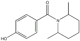 4-[(2,6-dimethylpiperidin-1-yl)carbonyl]phenol Struktur