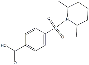 4-[(2,6-dimethylpiperidine-1-)sulfonyl]benzoic acid Struktur