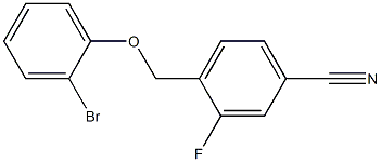 4-[(2-bromophenoxy)methyl]-3-fluorobenzonitrile Struktur