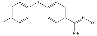 4-[(4-fluorophenyl)sulfanyl]-N'-hydroxybenzene-1-carboximidamide Struktur