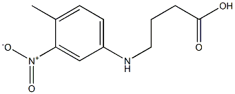 4-[(4-methyl-3-nitrophenyl)amino]butanoic acid Struktur