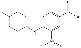 4-[(4-methylcyclohexyl)amino]-3-nitrobenzoic acid Struktur