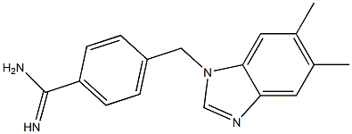 4-[(5,6-dimethyl-1H-benzimidazol-1-yl)methyl]benzenecarboximidamide Struktur