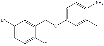 4-[(5-bromo-2-fluorobenzyl)oxy]-2-methylaniline Struktur